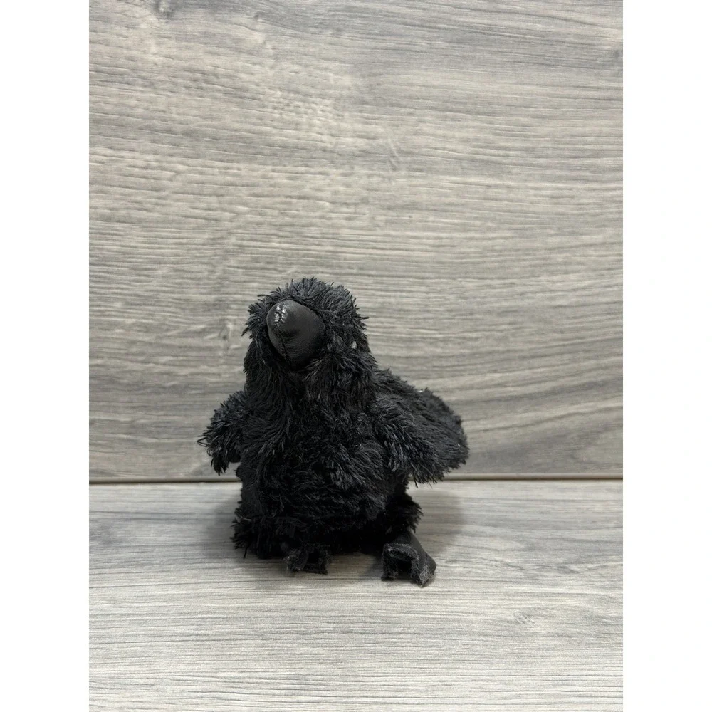 Folkmanis Mini Raven Finger Puppet Stuffed Animal Plush Imagination